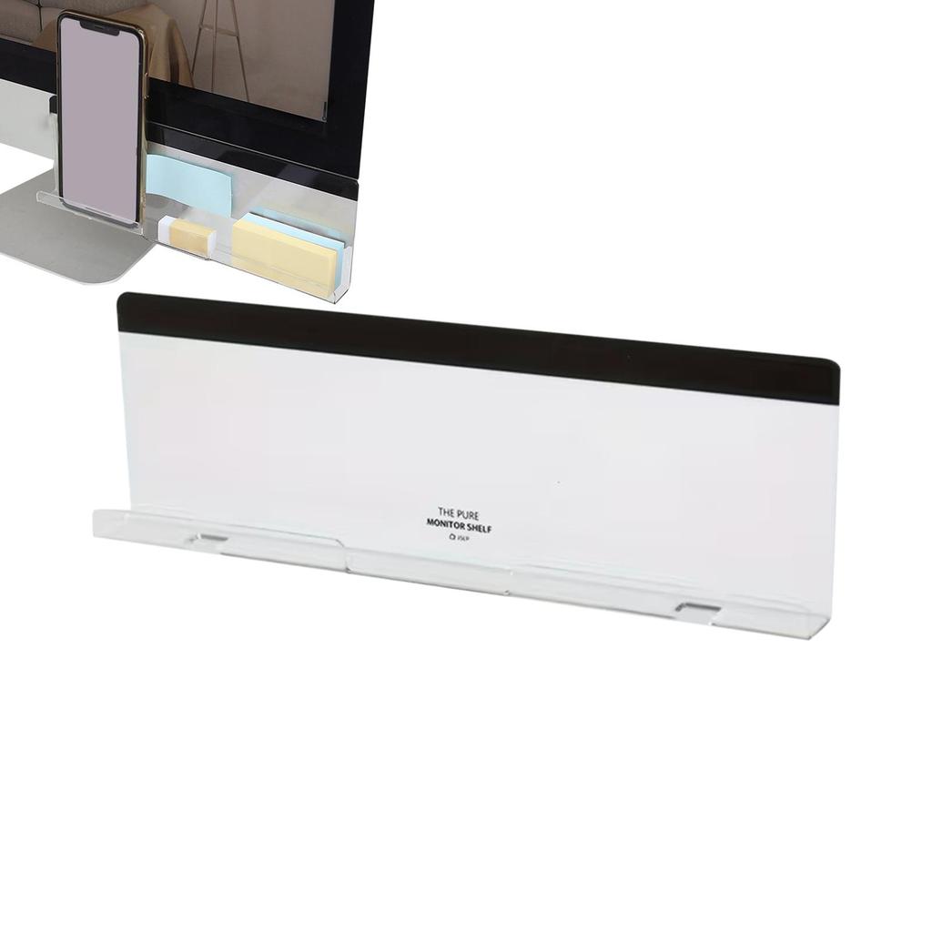 Acrylic Computer Monitor Memo Board Sticky Note Holder Mount Desktop Organizer for Screen, Office Home, Laptop Work Accessory