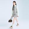 LEDIN Pleated A-Line Mini Skirt