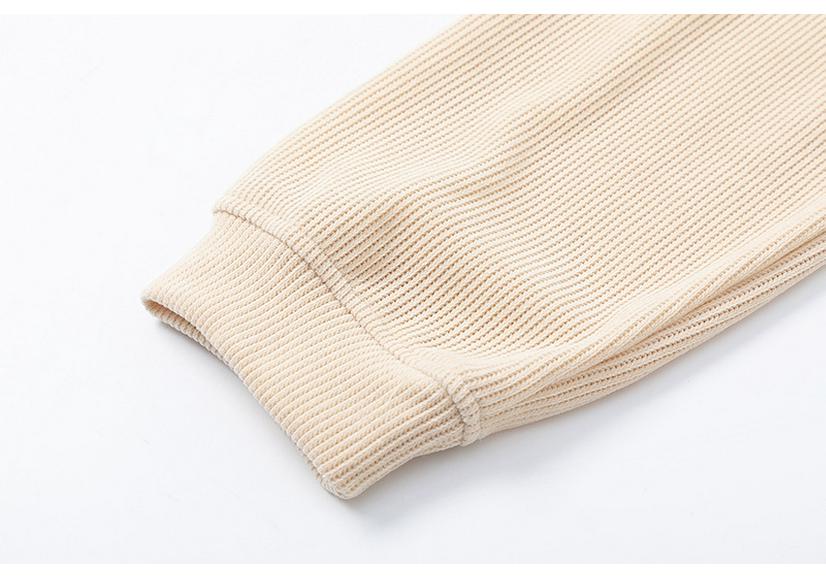 Women's Autumn/Winter Corduroy Round Neck Sweatshirt - Casual Long Sleeve Fashion Pullover