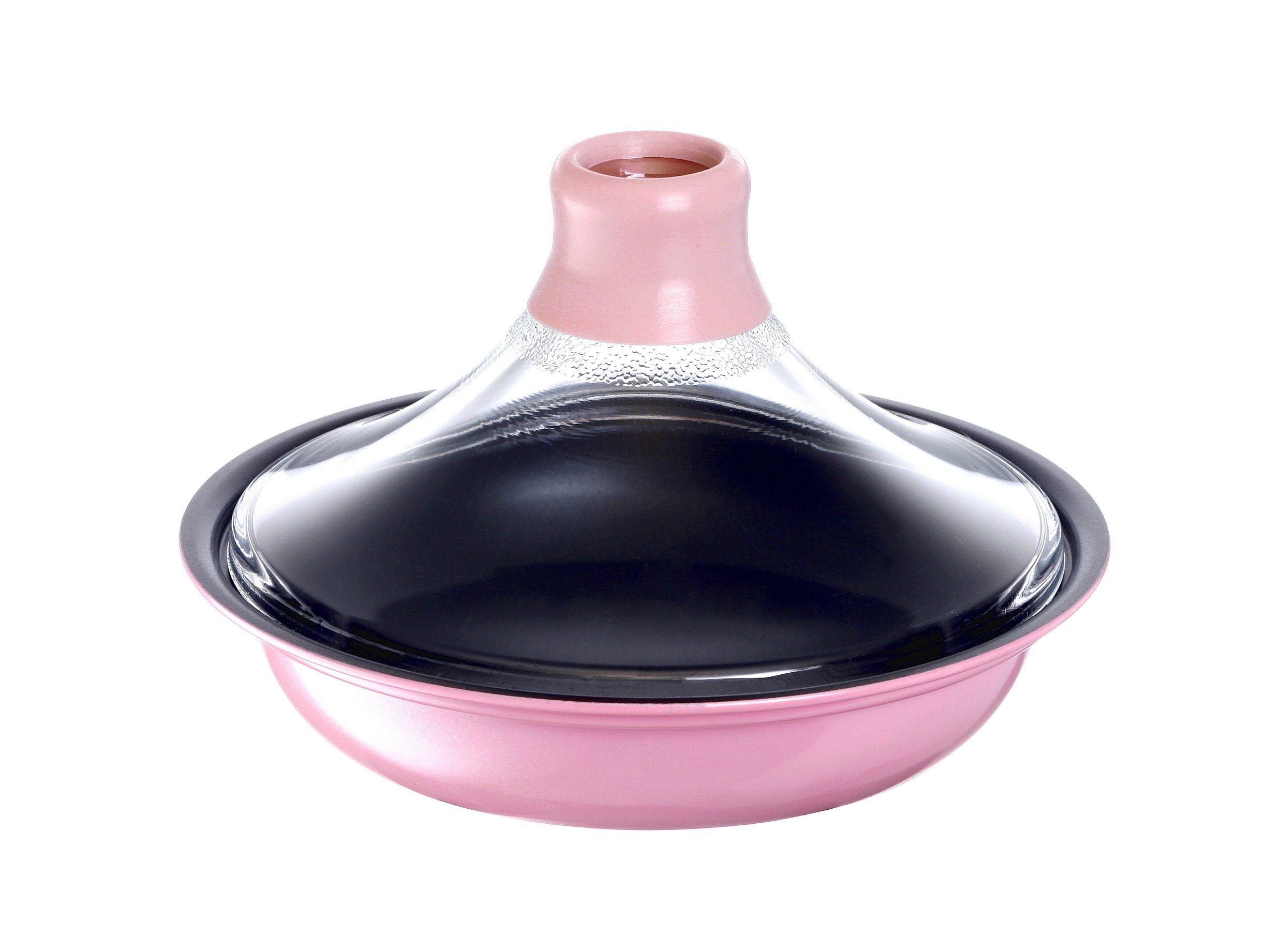 

Кастрюля-тажин Ishigaki Industry с индукционной стеклянной крышкой, 22 см, розовая, 3128