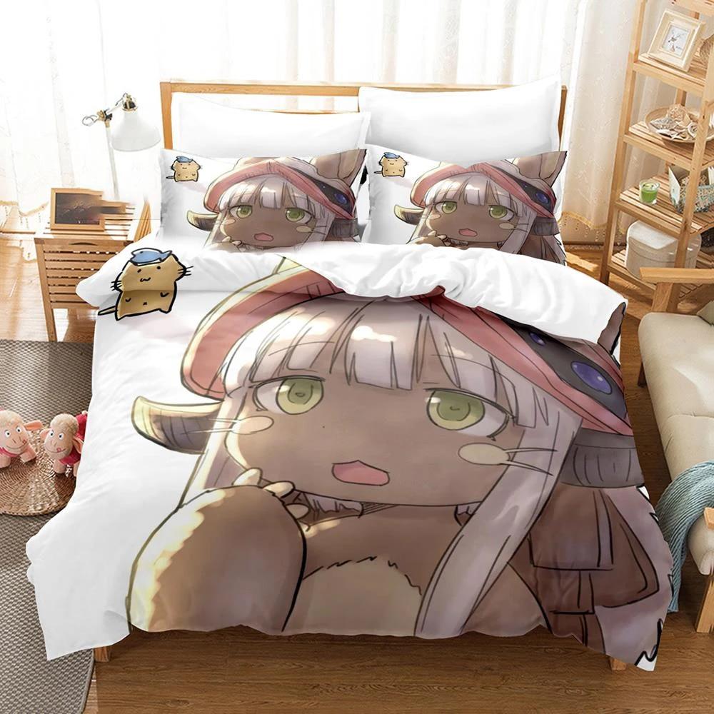 Sada povlečení Anime Made In Abyss Chlapci Dívčí Povlečení na přikrývku velikosti Queen Povlečení na polštář Dětská móda pro dospělé Bytový textilextil