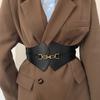 Vintage Pin Buckle Wide Leather Belt Elastic Corset Ladies Dress Suit Waist Belt For Women Waistband Gift