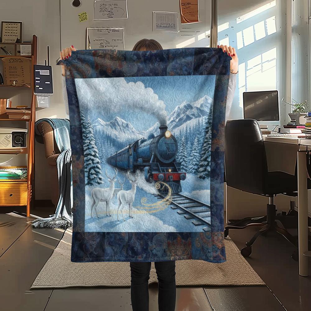 1Pc Cartoon Print Flannel Blanket, High Quality Comfortable for All Seasons, Home Decor, Warmth and Comfort, Perfect for Christmas Birthday Gift
