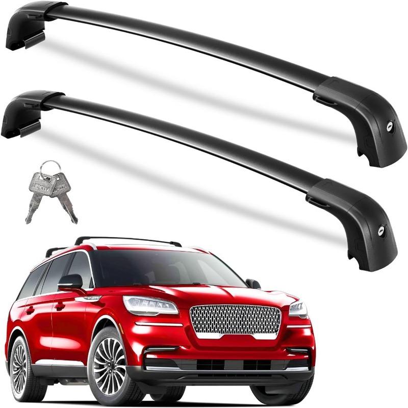 Roof Rack Cross Bars 220lbs Compatible with Lincoln Aviator 2019 2020 2021 2022 2023 2024 2025Heavy Duty Aluminum Lockable Roof