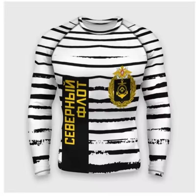 

Футболка с принтом в полоску зебры и 3D-принтом в стиле хип-хоп с круглым вырезом и длинными рукавами, модная, авангардная, повседневная, минималистичная, для мужчин 5XL