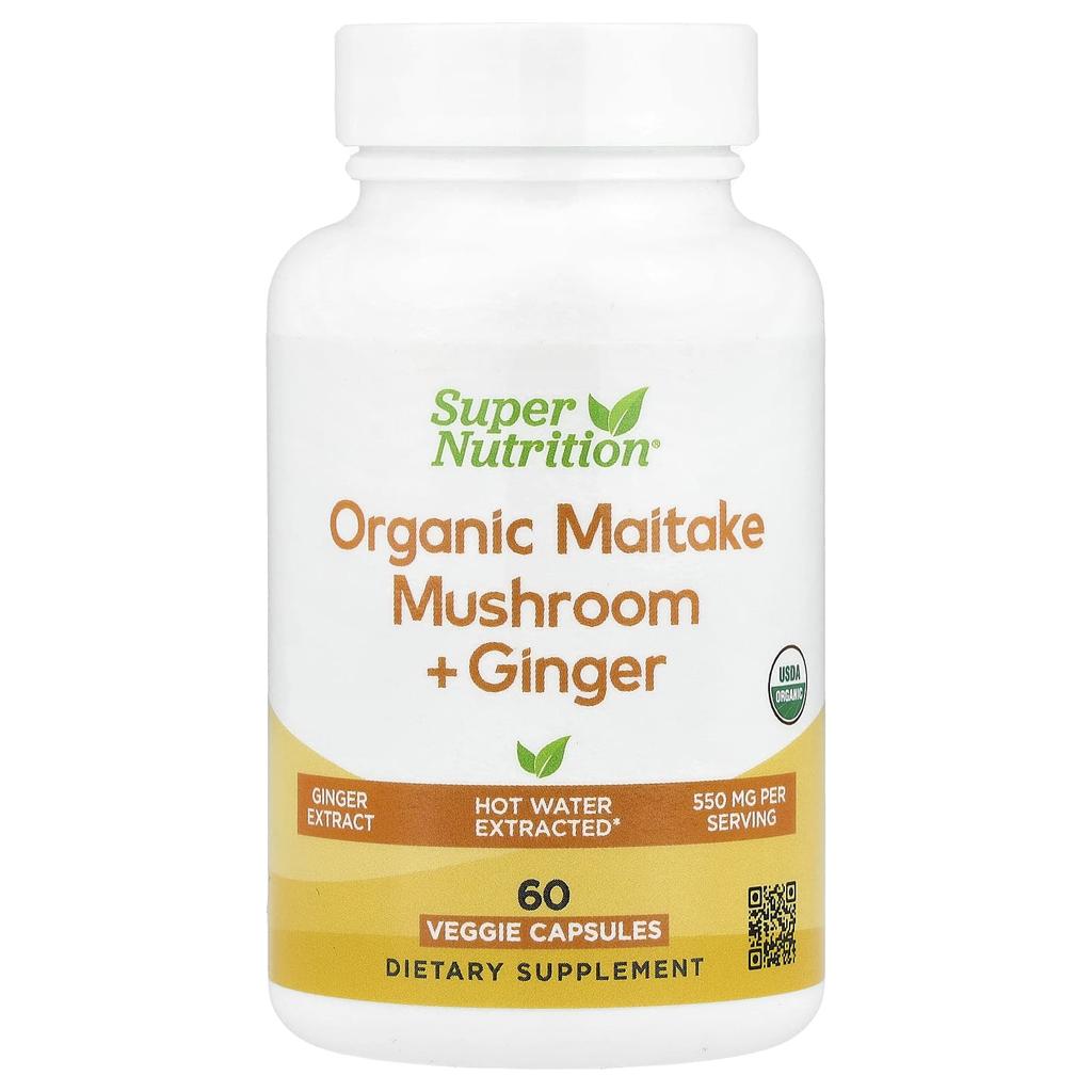 Organic Mushrooms + Ginger, 60 Veggie Capsules