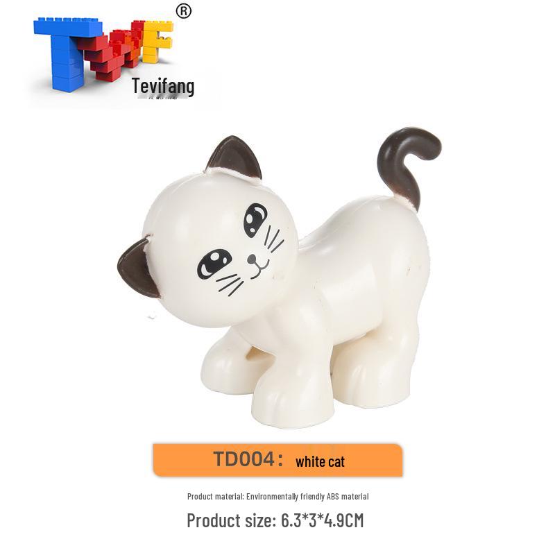 Large Particle Building Blocks: Compatible Prairie Ocean Animal Farm Educational Toys for Kids