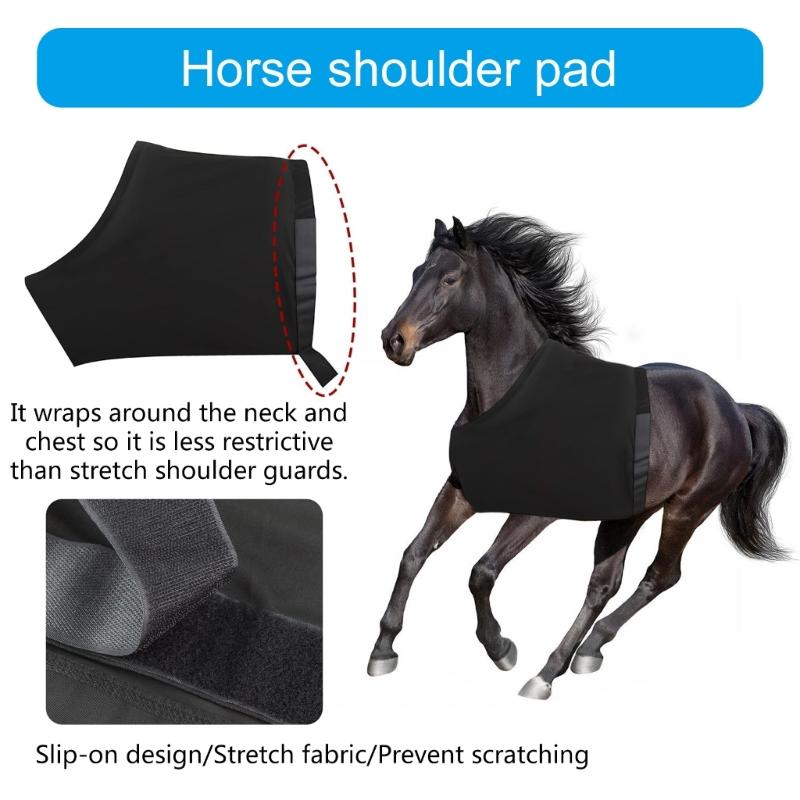 Horse Shoulder Guard AntiRub Bib Chest Saver Stretchy Horse Protective Vest Breathable Horse Rugs Horse Chest Saver