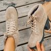 Plush Women's Ankle Boots Winter Comfortable Warm Modern Botines Lace Up Anti-slip Shoes for Women Chunky High Heel Botas Mujer