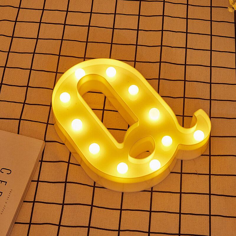 26 Luminous Alphabet Letter LED Night Lights Ambience Battery Light Letters Lamp Christmas Wedding Birthday Party Decoration