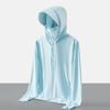 Unisex UV-Schutz Eis-Seide Sonnenjacke mit abnehmbarem Schirm - Atmungsaktiv, Leicht, Partnerlook