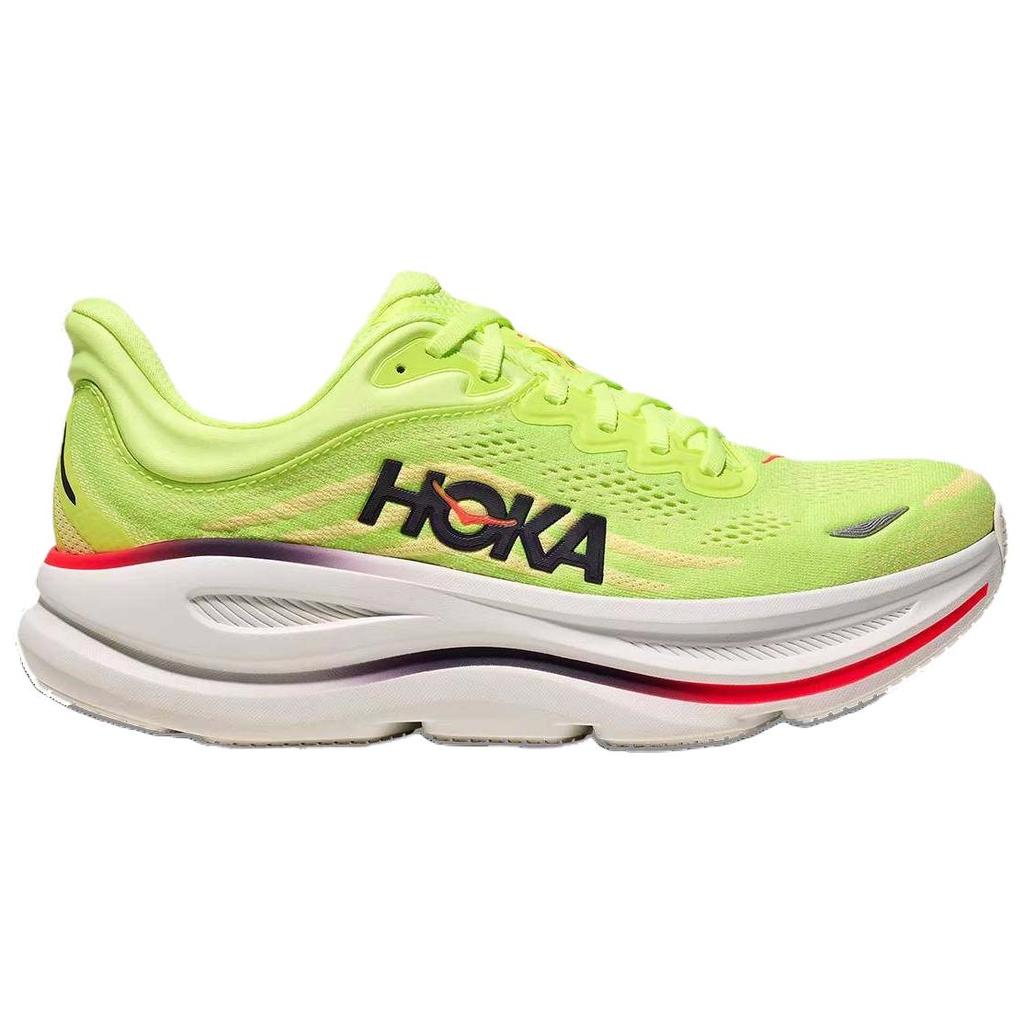HOKA One One Bondi 9 Abrasion Resistant Breathable Rebound Running Shoes Men's Bright Green 1162011-NYZS