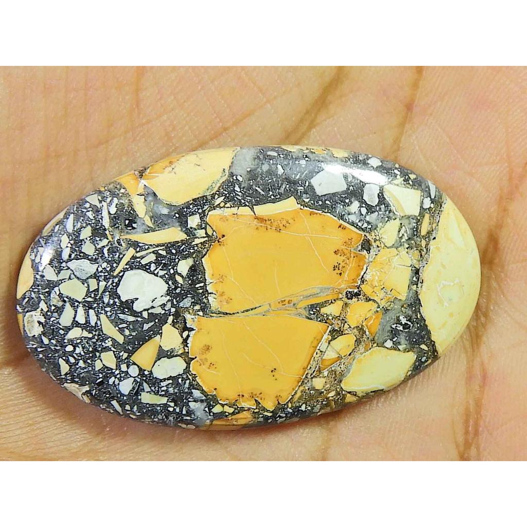 40Cts. Natural Maligano Jasper Oval Cabochon Palm Crytsal Gemstone 24X40MM SK-2664