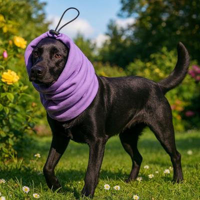 Elastic Dog Calming Earmuffs Noise-Proof Soft Warm Dog Grooming Earmuff Washable Adjustable Pet Neck Gaiter Winter Season