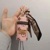 Monedero Redondo Rojo: Estuche para Gafas de Lectura, Bolsa para Auriculares, Mini Llavero, Colgante