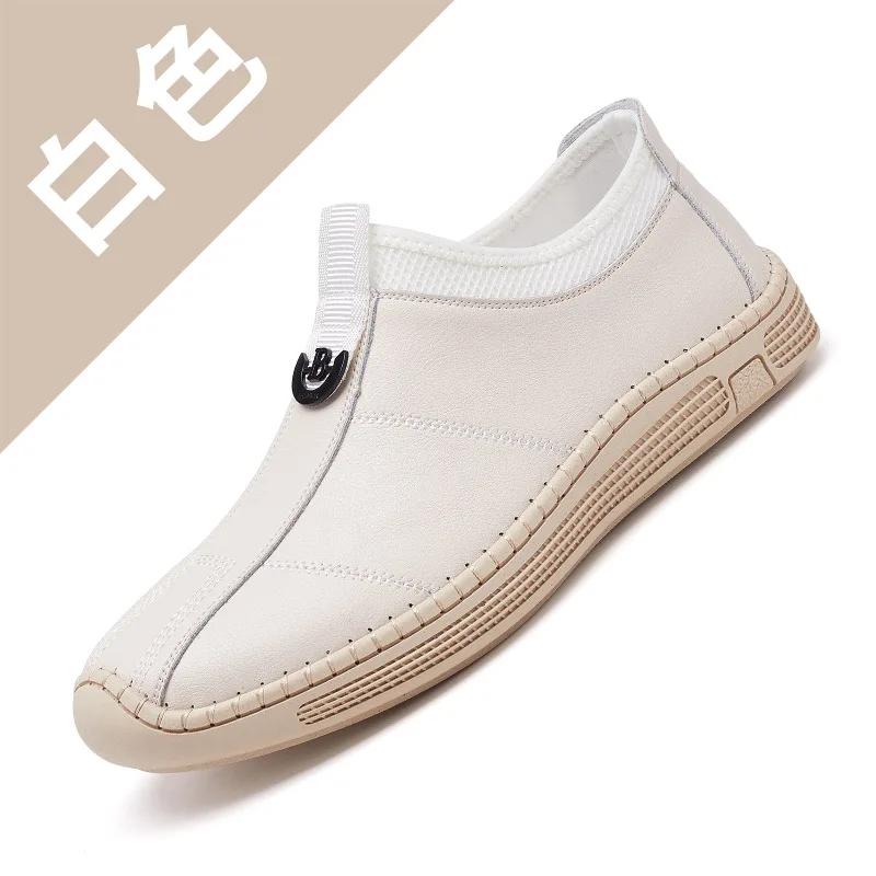 

Модная мужская повседневная обувь, дизайнерская мужская обувь, кожаная брендовая модная обувь, лоферы на плоской подошве, роскошные мужские кроссовки, обувь на плоской подошве для мужчин 44 белый
