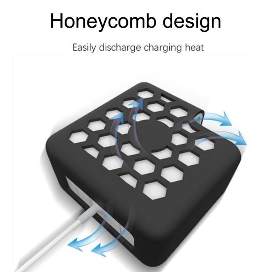 Protective Case Soft Laptop Charger Adapter Silicone Dustproof Cover Protector for MacBook Air/Pro/Touch