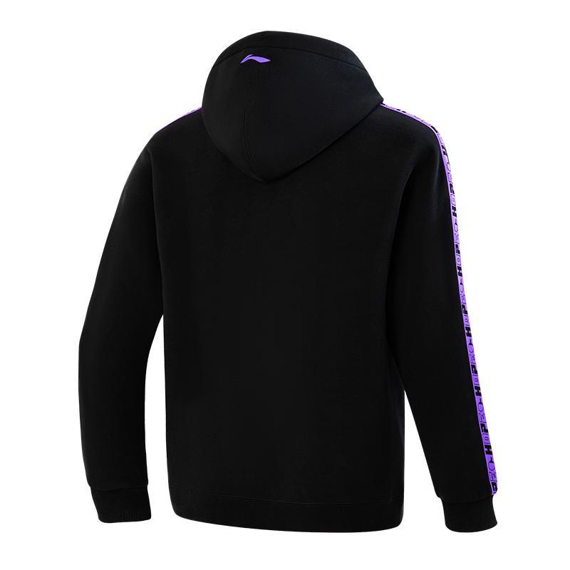 Li Ning Comfortable Casual Minimalist Hoodie Unisex Sweatshirt Black AWDUJ29-1