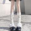 1pc Bow Lace Mid-tube Socks Lolita Winter Leg Cover Japanese Socks For Women's Warm Style Lace Q8Z6