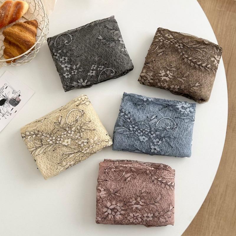 Silk scarf new lace small scarf versatile headscarf tied hair band head jewelry triangle scarf tied waist