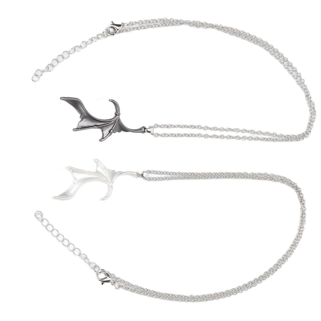 2 ks Párovací náhrdelníky pro zamilované, slitina, nastavitelný, tvar srdce, netopýří křídlo, magnetický náhrdelník pro nejlepší přátele