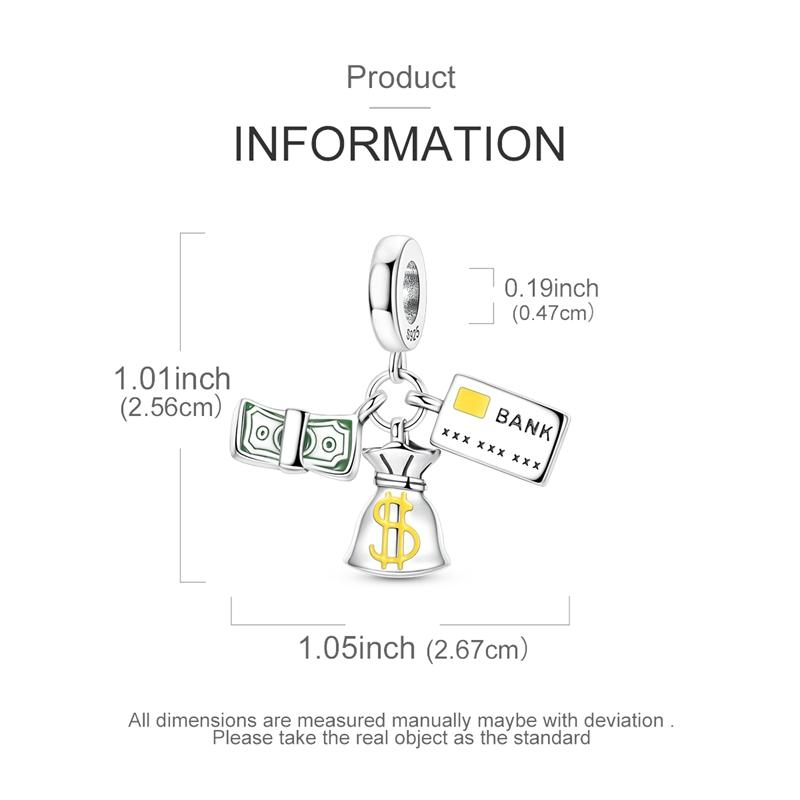 Original Copper Charms Bead Cz Zircon Butterfly Apple Cross Dangle Fit Bracelet Diy Woman Jewelry Gift For Friend