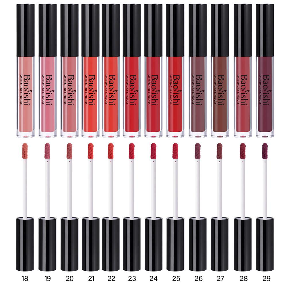 12 Color Lip Glaze Matte Liquid Lipstick Waterproof Matte Non-stick Cup Long-lasting Lip Gloss Lip Oil