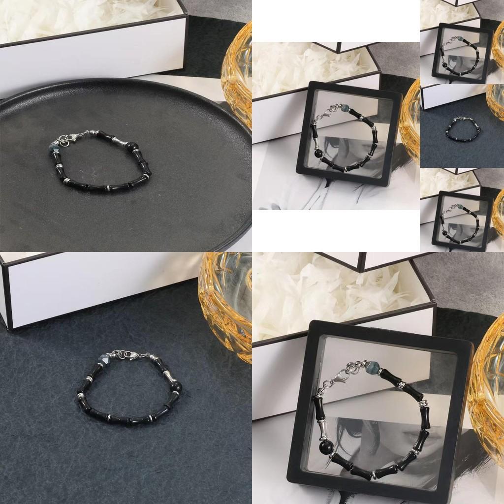 Personalized Black Bamboo Bracelet Trendy Titanium Steel Hand Chain For Couples