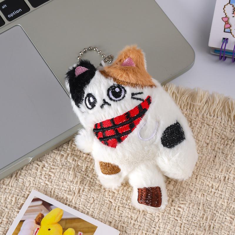 Cute Plush Cat Doll Pendant Girl Backpack Doll Pendant Couple Bag Keychain Decorative Gift