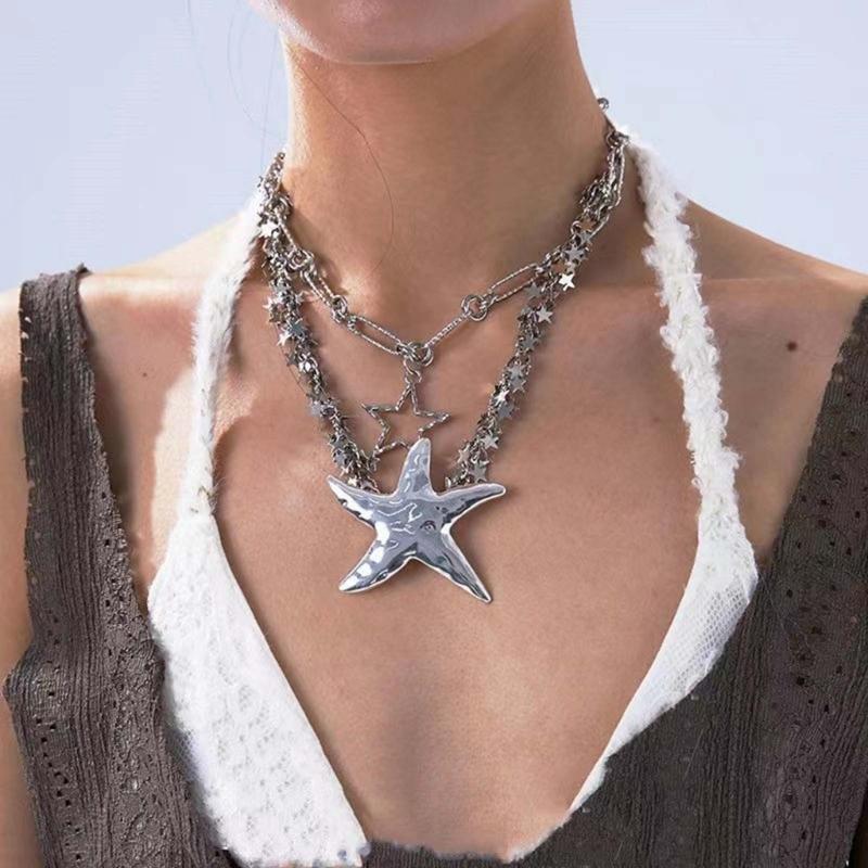Temperament Niche Collarbone Chain Korean Student Simple Starfish Jewelry