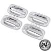 Triple Chrome ABS 4 Door Handle Cover W/ PSG KH Kit 00-06 For GMC