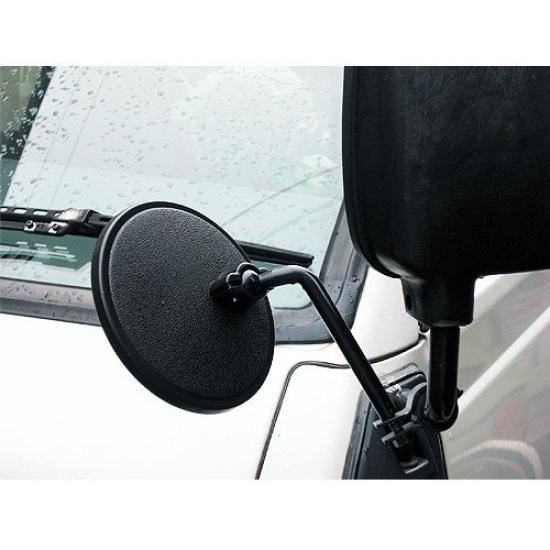 Shinei Bussan Front Under Made in Van/Truck Mirror, Approx. 11.5cm Diameter, Black, Japan, F-12K
