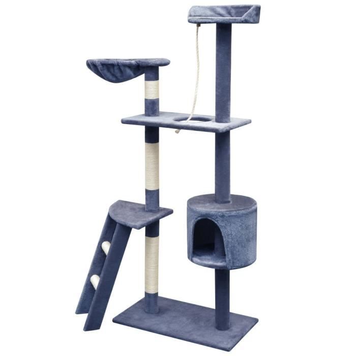 VidaXL Arbre à chat avec griffoirs en sisal 150 cm Bleu foncé