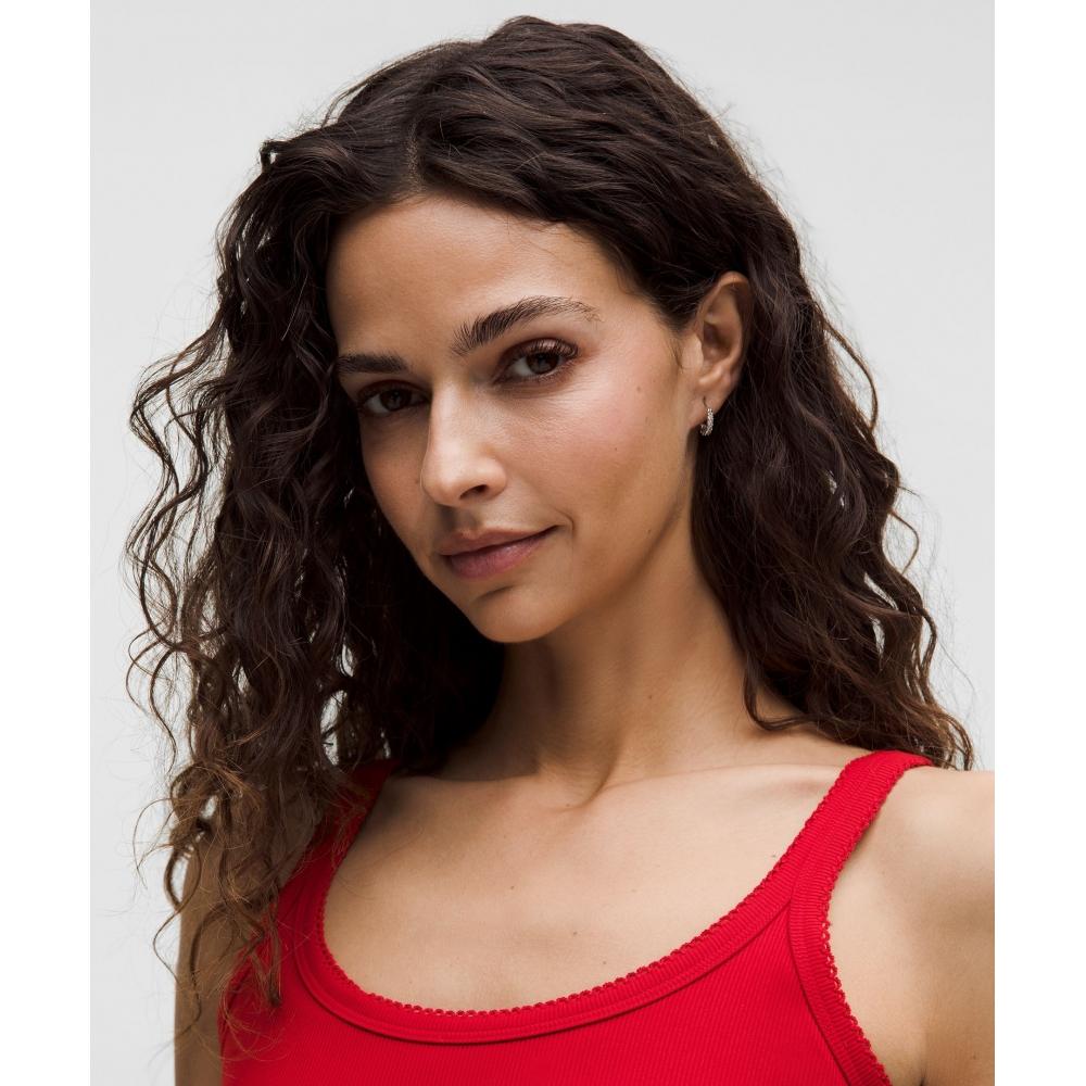 Lululemon Nulu Ribbed Cropped Tank Top  Heart Oxford Red