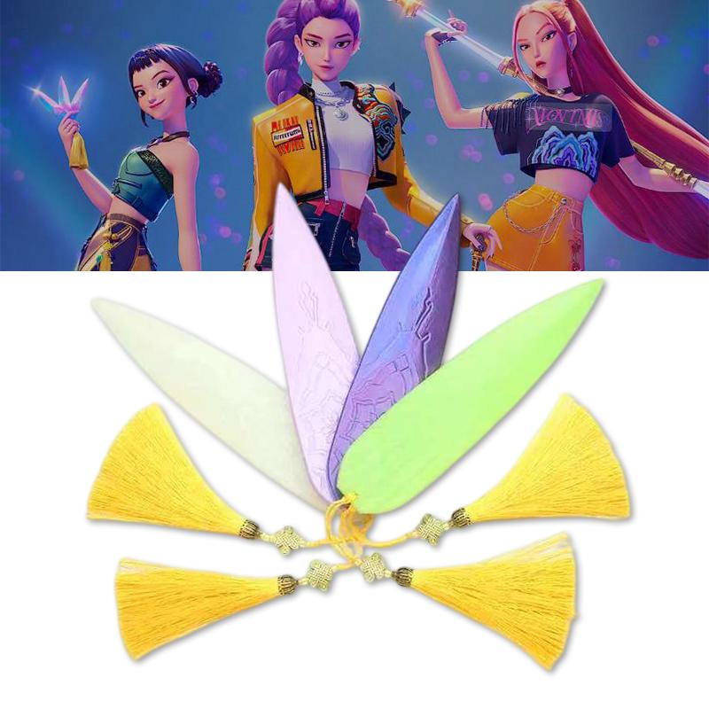 Zoey Kpop Demon Hunters Cosplay Lights Dart Weapons Roleplay Props For Girl Group Idol Halloween Carnival Costume Accessories