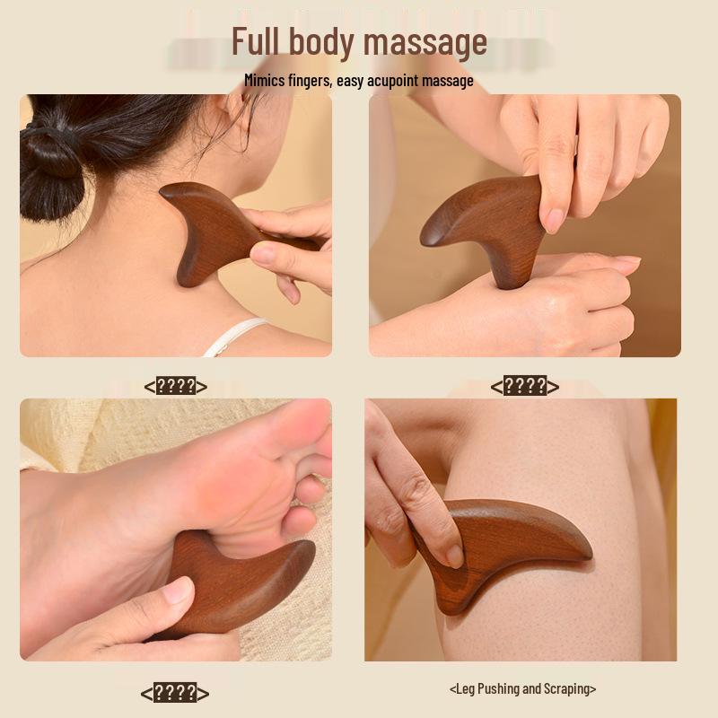 Sandalwood Chicken Wing Wood Gua Sha Acupoint Foot Massager