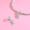 Fit Original Necklace Bracelet Handmade Letter E Beads Copper Zircon Love Letter Dangle Pendant Jewellery Present