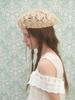 Beulaunhaes Crochet Knit Beret - Beige