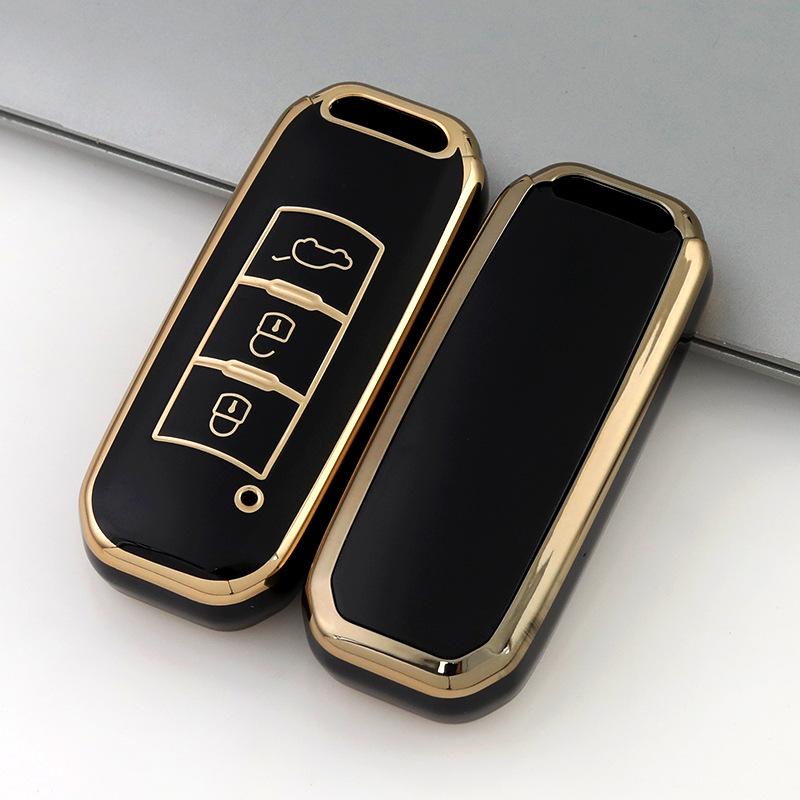 Gold Edge Car Key Cover for GAC Trumpchi Models: GS4, GS5, GS3, GA4, GA6