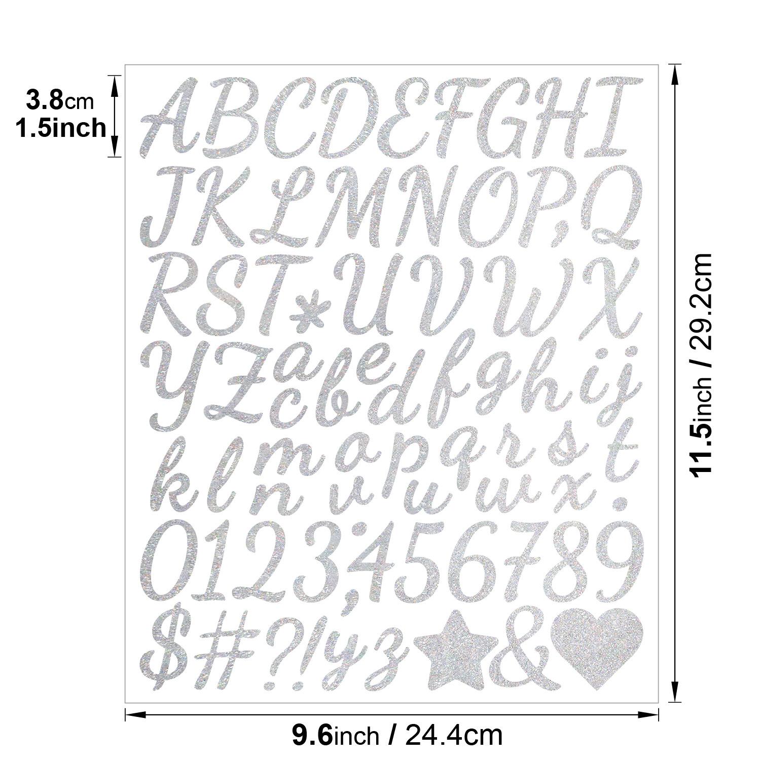 

Glitter Letter Sticker 1.5 Inch Handwritten Doctor Hat Gift DIY Decorative Gold Powder Glitter Letter Sticker