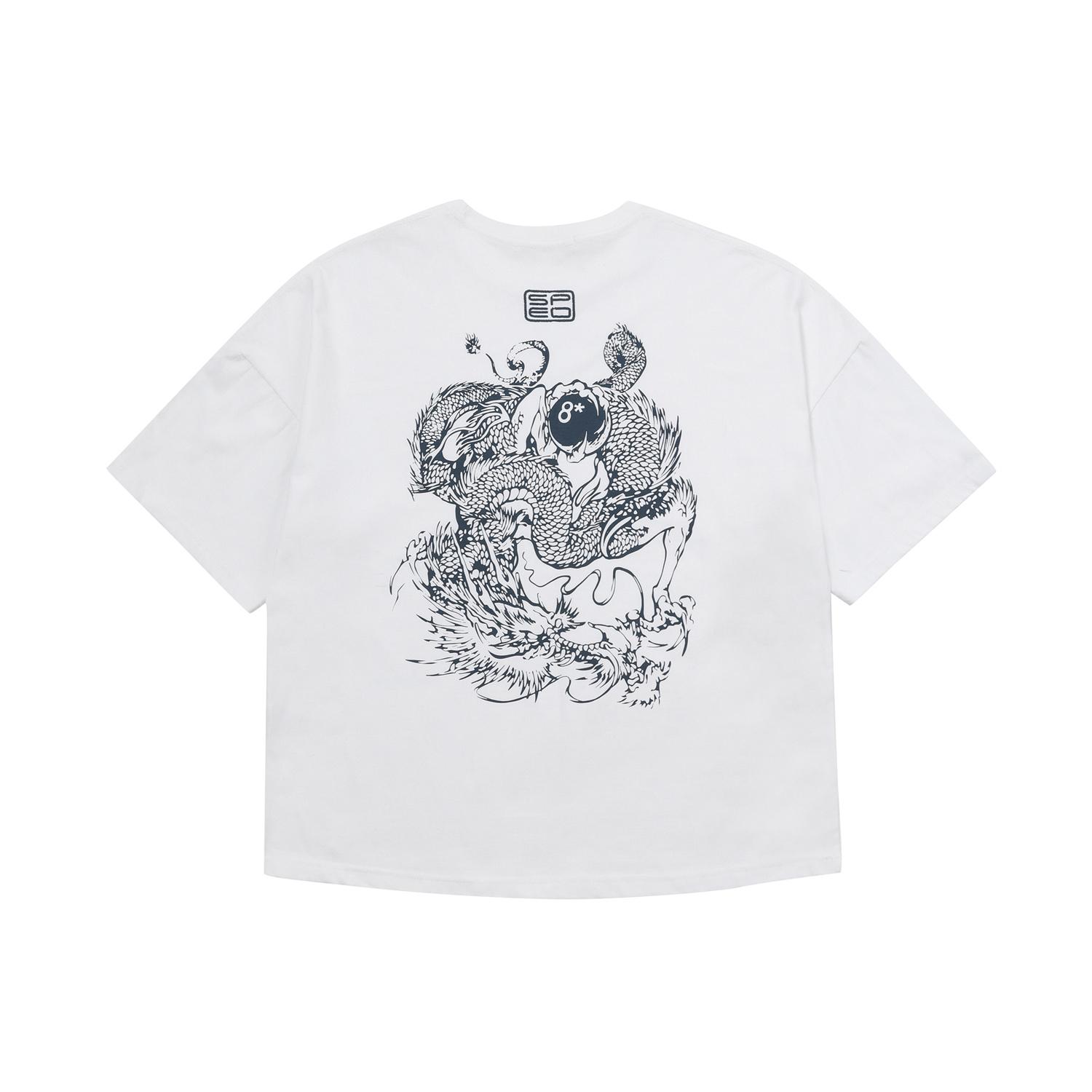 Pose Number Eight Dragon Tee (White/Blue) 1