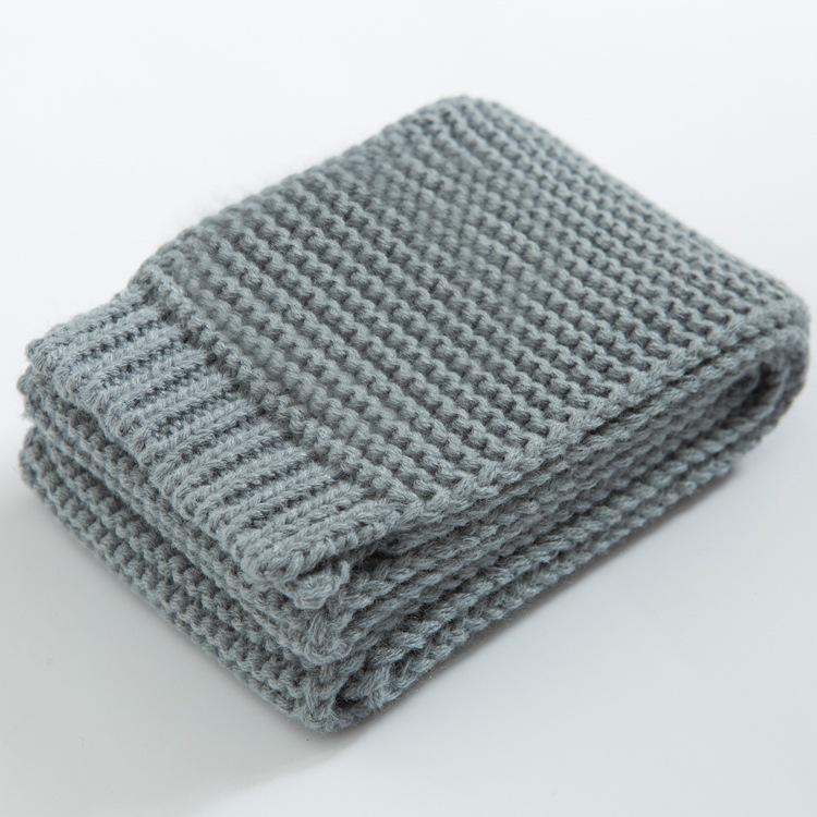 Children Scarf Winter Baby Solid Knitted Scarves Warm Neckerchief For Kids Girls Boys Soft Knitting Scarf New Korean Style