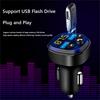 3.1A PD Car Charger QC 3.0 Fast Charge Square Car Cigarette Lighter Plug Car MP3 Player Charger Flash with Digital Display