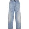 Solid Color Logo Straight Leg Jeans Women Jeans I034462-01-UR
