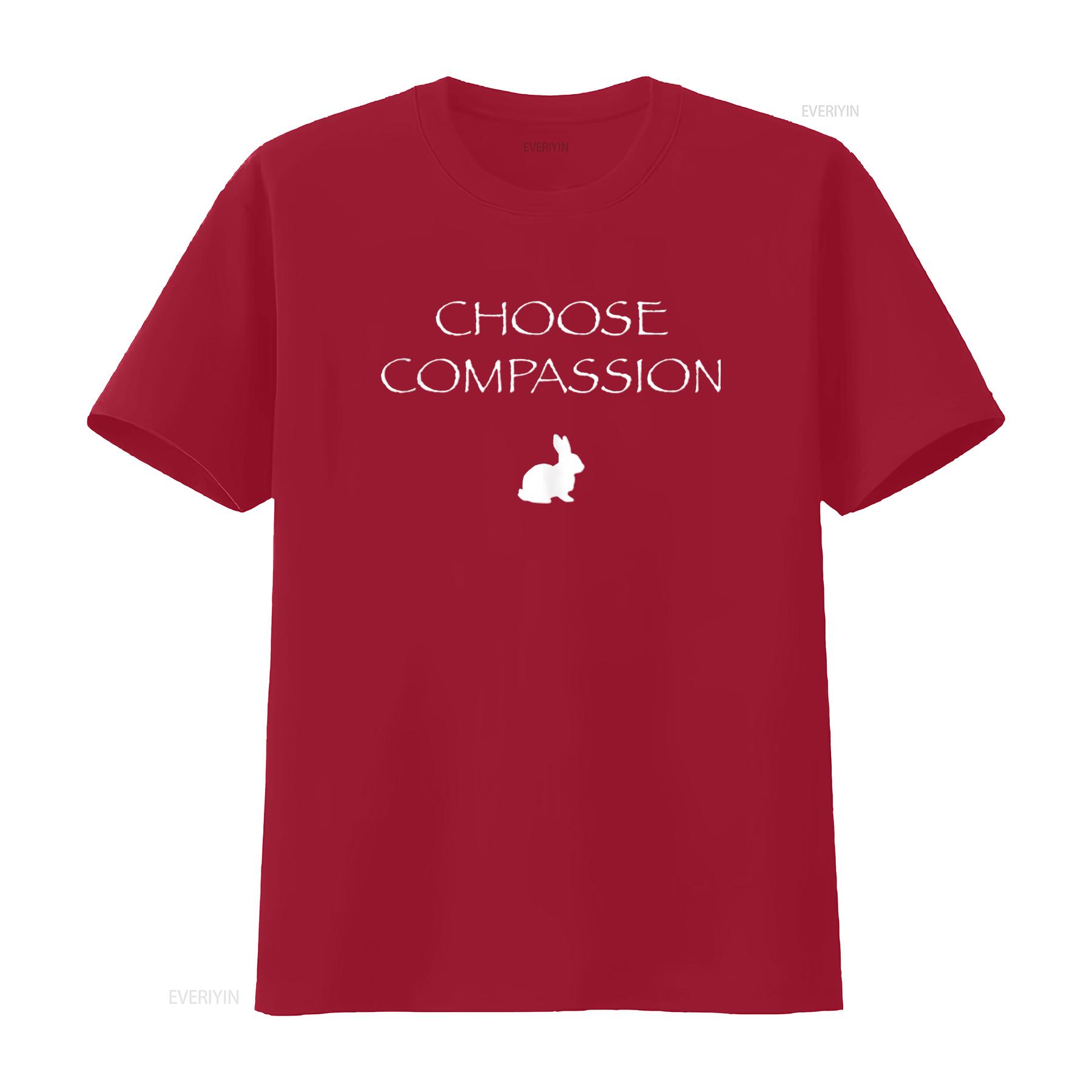 

Choose Compassion Animal Rights Vegan Plant Based Vegetarian Mens T Shirt Black 4X Large vintage Washed streetwear graphic S