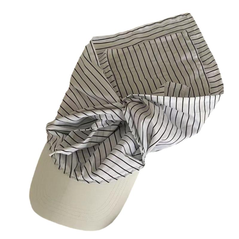 

Classical Stripe Baseball Caps with Breathable Polyester Fabric Adjustable Bandana Hat for Casual and Outdoor Event белый