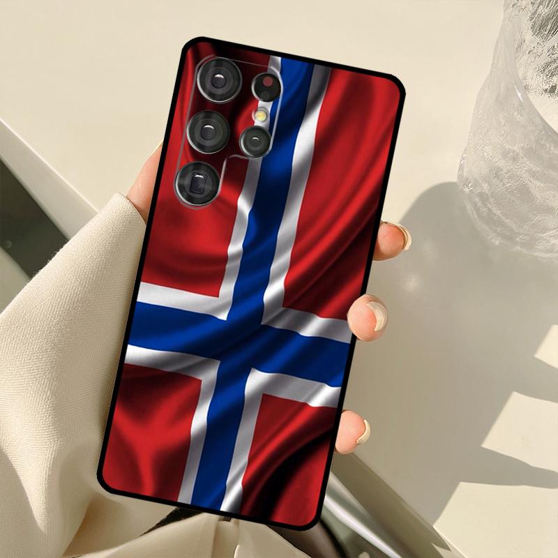 Norway Flag Case For Samsung Galaxy S22 Ultra S21 S20 S24 S25 Ultra S9 S10 Plus S23 FE S24 FE Back Cover