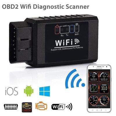 Car Fault Scanner - ELM327 - OBD2 - WIFI - Universal - Black
