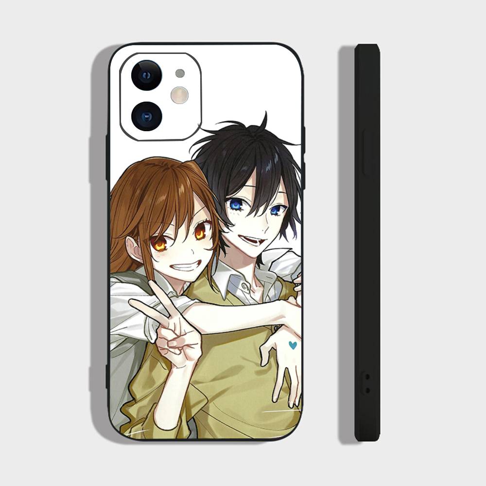 Japanese Classic Anime H-Horimiya Vintage Phone Case For IPhone 17 Air 16 15 14 13 Pro Max 11 12 Black Silicone Cover