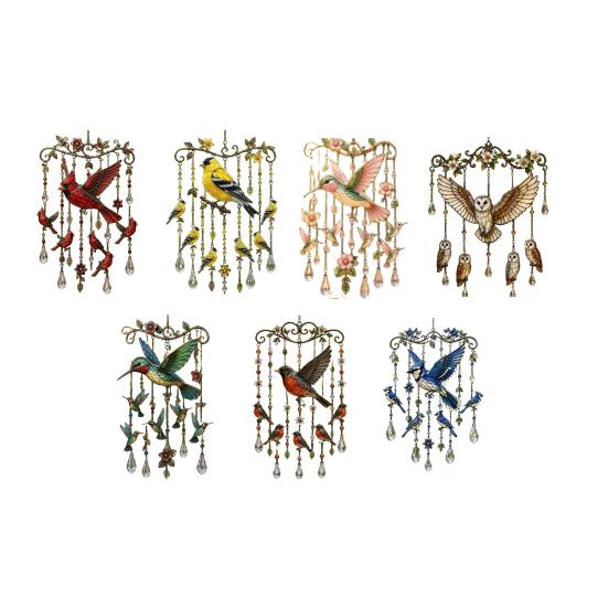 Carillons éoliens Colibri, avec Pendentifs en Cristal Carillons éoliens Métalliques d'Extérieur, Réflexion de la Lumière Arc-en-ciel Carillon éolien Durable pour la Décoration de Jardin et de Cour